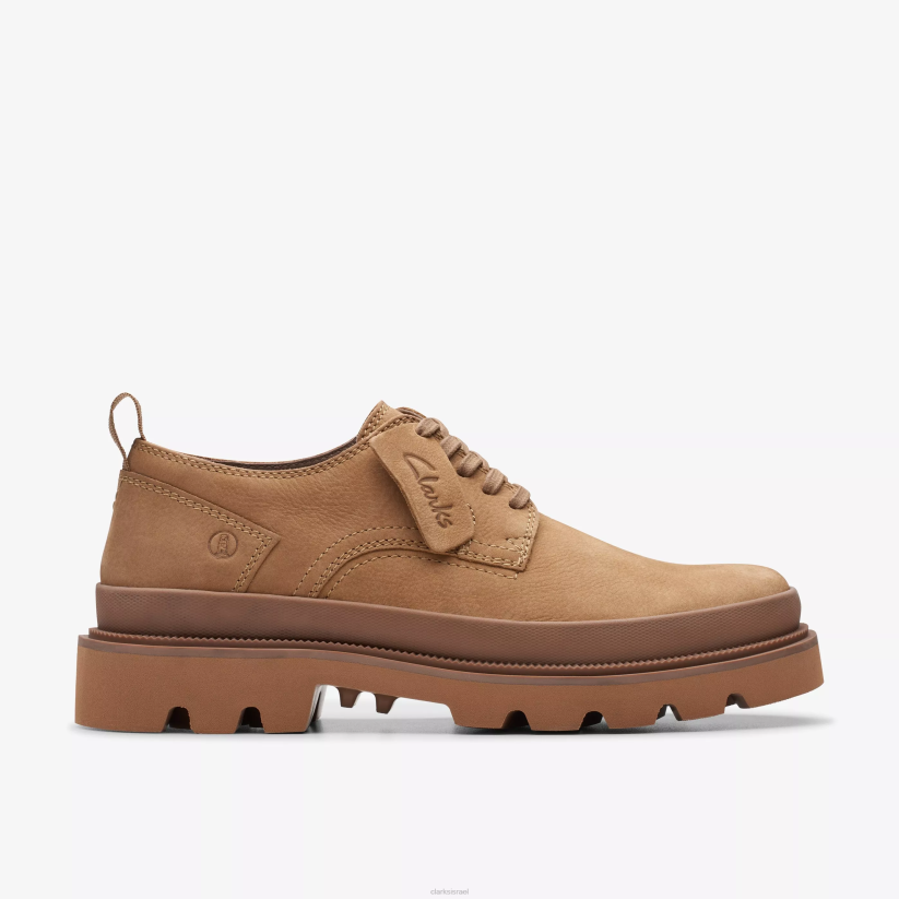 V268706 נובוק חול כהה Clarks תחרה באדל