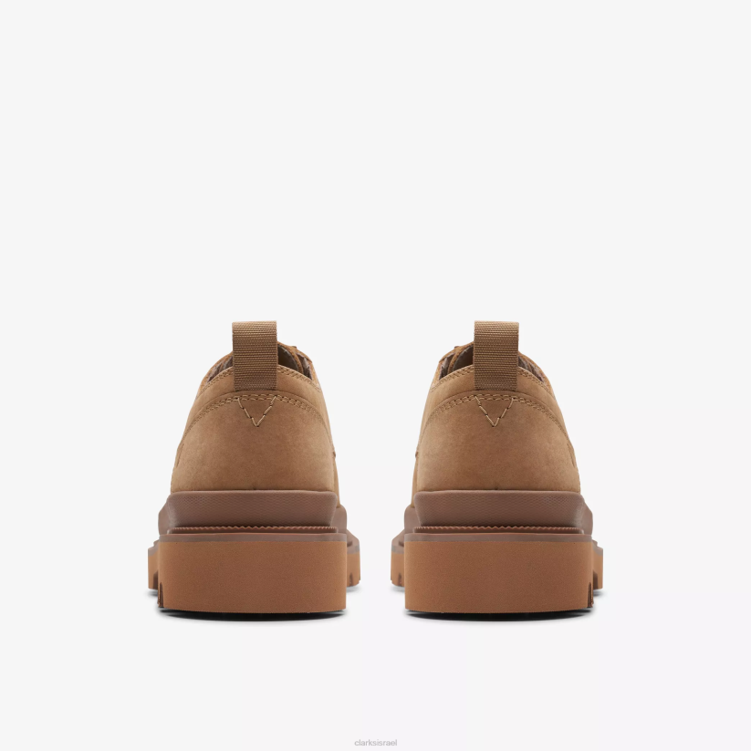 V268706 נובוק חול כהה Clarks תחרה באדל