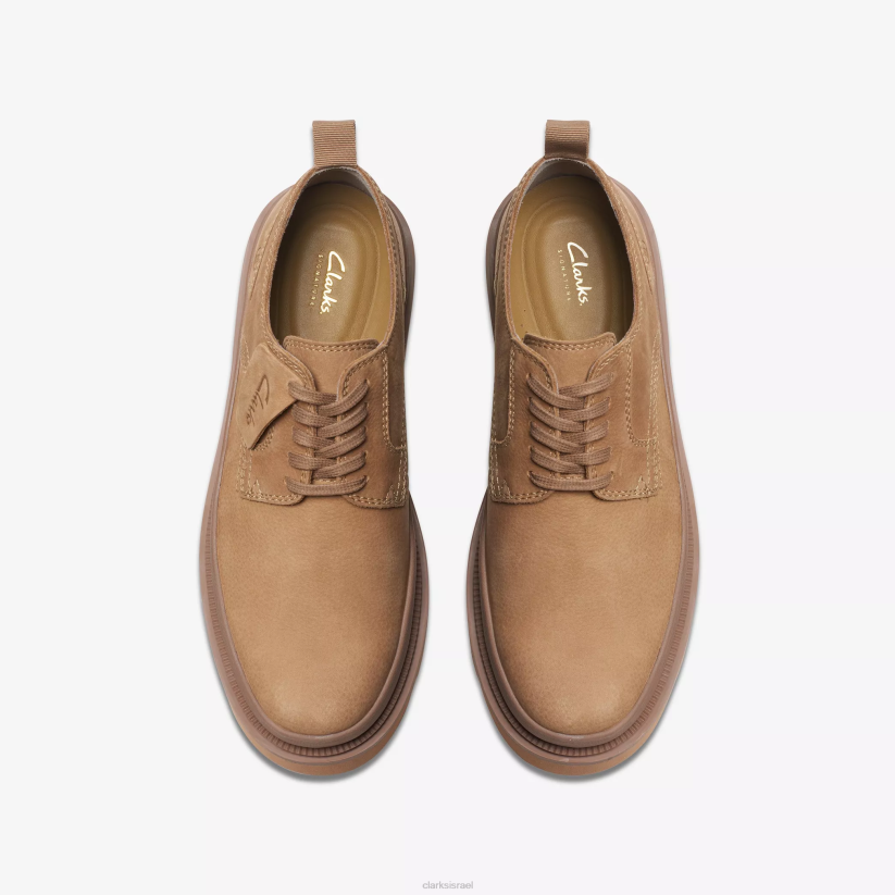 V268706 נובוק חול כהה Clarks תחרה באדל