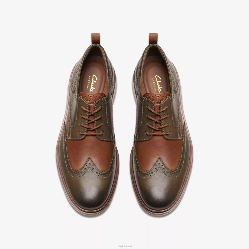 V268717 שילוב זית כהה Clarks כנף chantry