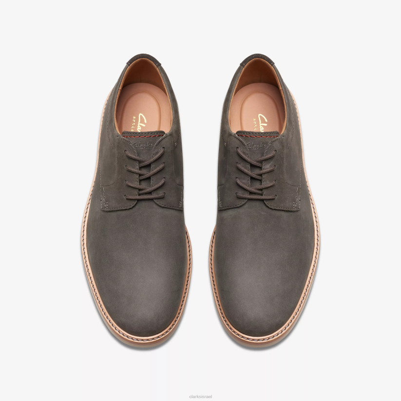 V268721 נובוק אפור כהה Clarks atticus זה תחרה
