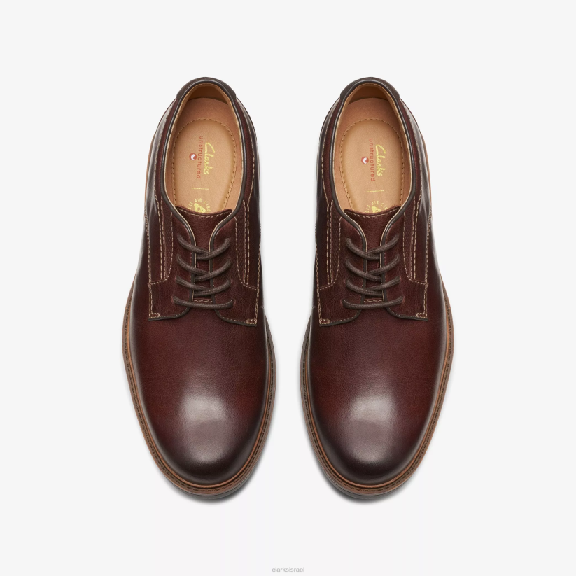 V268739 עור חום Clarks un shire נמוך