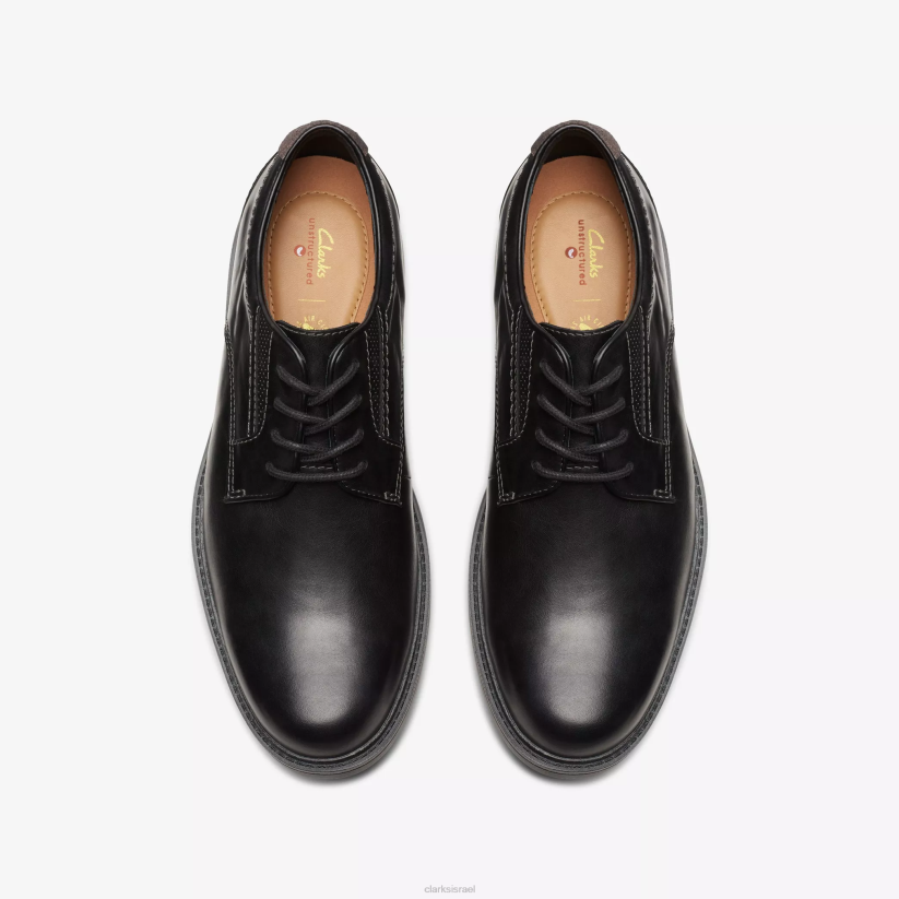 V268741 עור שחור Clarks un shire נמוך