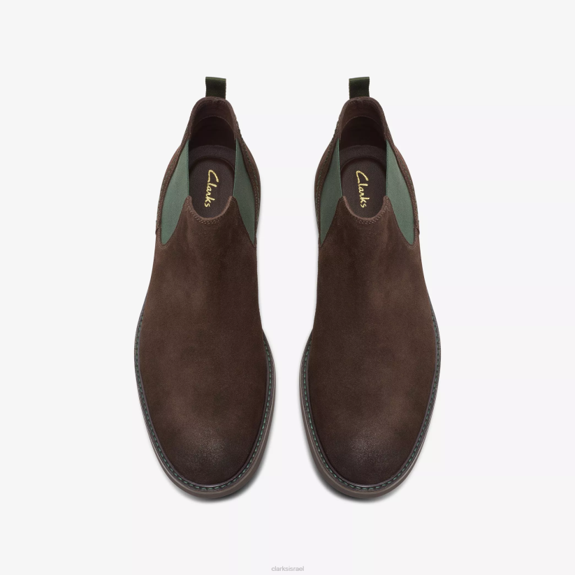 V268765 זמש חום כהה Clarks Atticus lt top