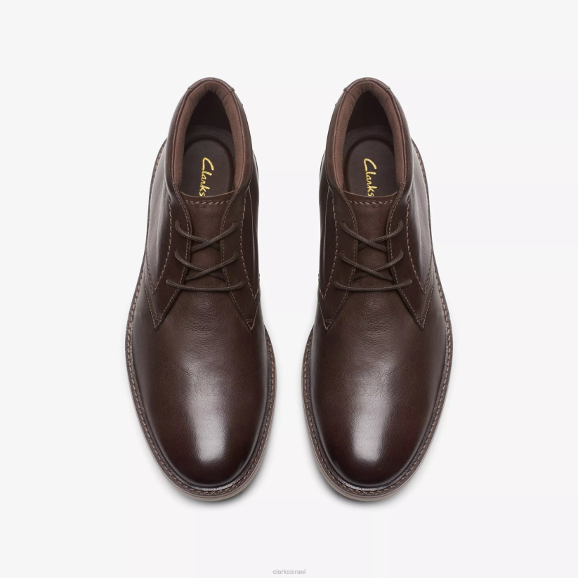 V268767 עור חום כהה Clarks אטיקוס שלום