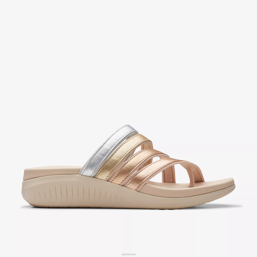 V26876 צבעוני מתכתי Clarks להחליק היי איריס