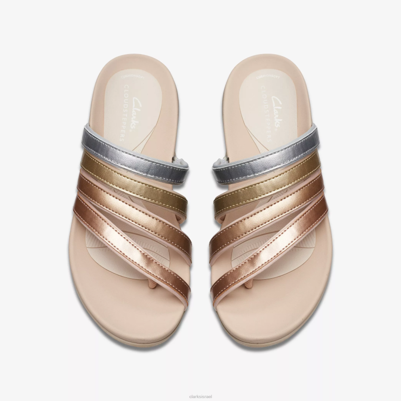 V26876 צבעוני מתכתי Clarks להחליק היי איריס