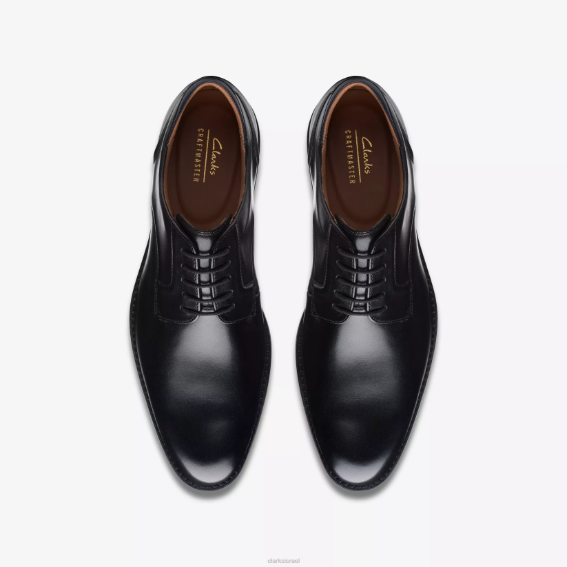 V268778 עור שחור Clarks מלאכה תחרה ארלו