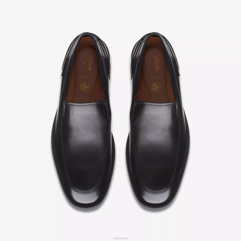 V268786 עור שחור Clarks צעד ענק