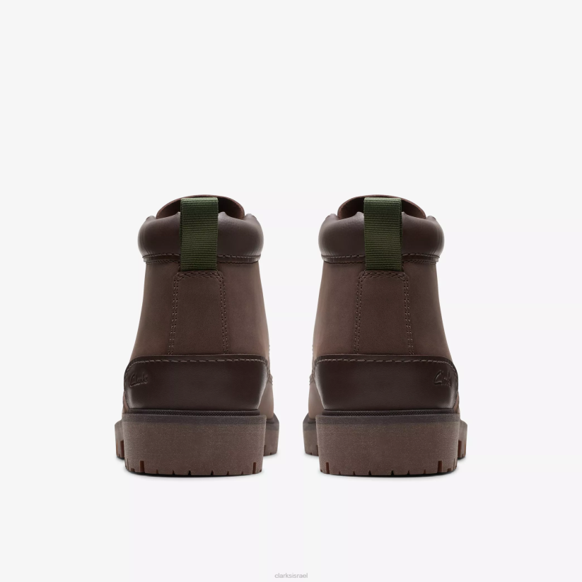 V268903 עור חום עם קו חם Clarks אמצע רוסדייל