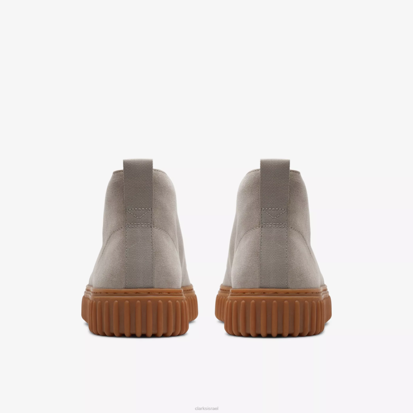 V268905 זמש אפור בהיר Clarks מגף המדבר של טורהיל