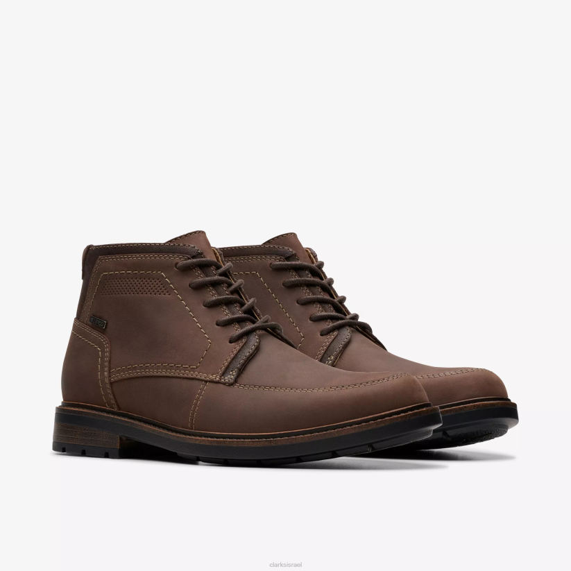 V268914 עור חום כהה Clarks un shire hi עמיד למים