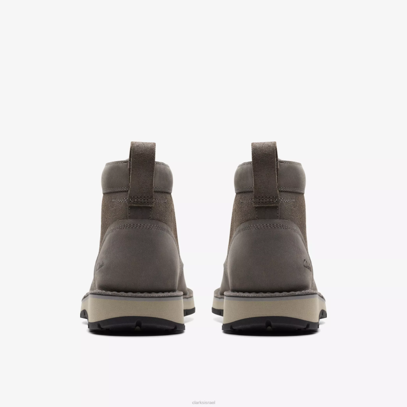 V268916 עור אפור כהה Clarks חלק עליון חצץ