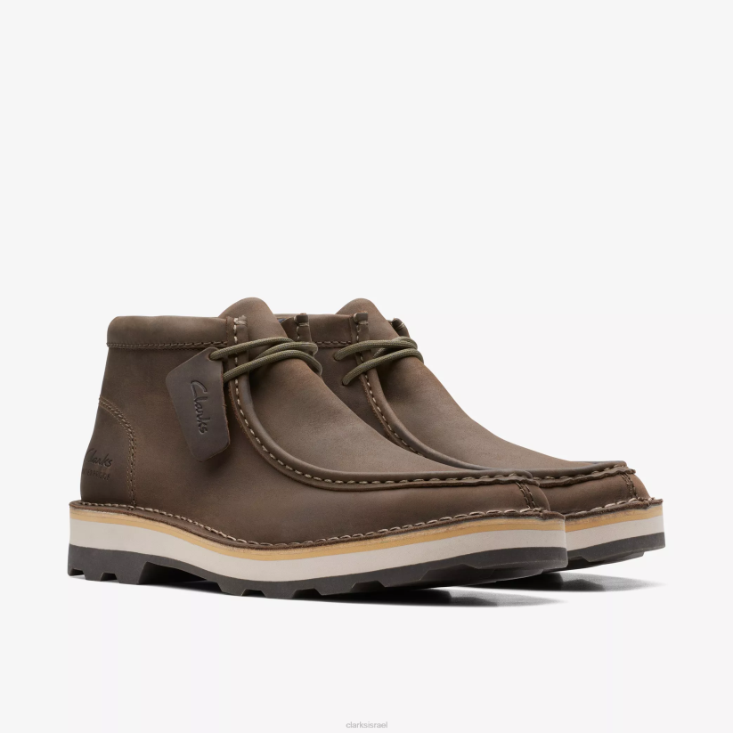 V268925 עור זית Clarks corston wally עמיד למים