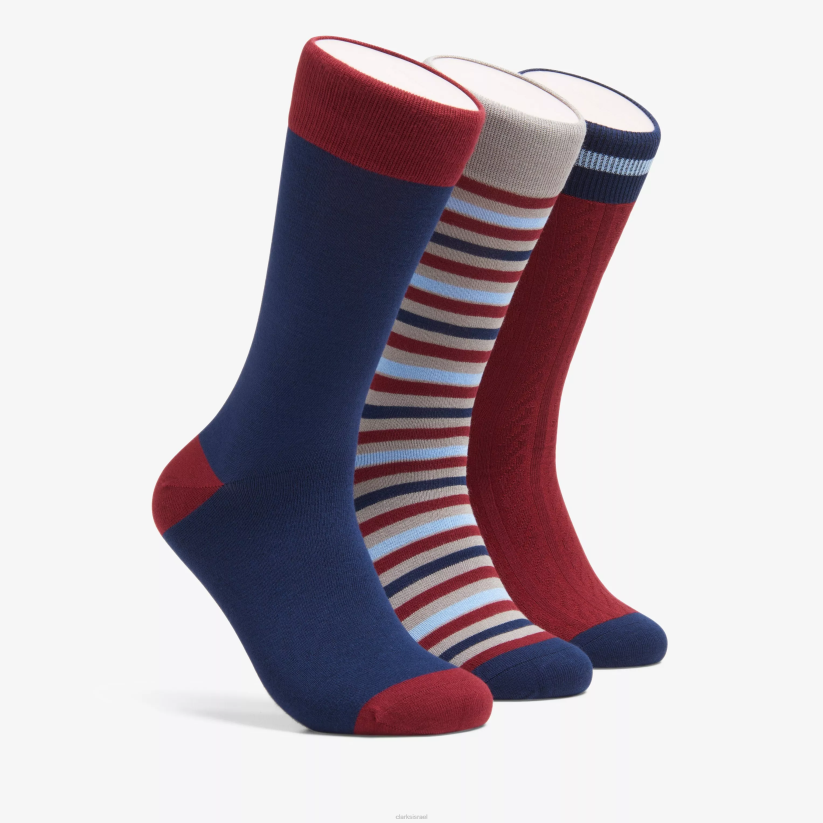 V268968 שילוב אדום Clarks רומן שמלות 3 חבילות